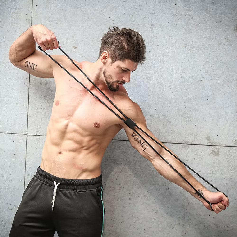 Yoga Resistance Bands Elastic Band Sports Exercise Puller 8-Shaped Chest Expander for Body Building Home Gym Fitness Equipment