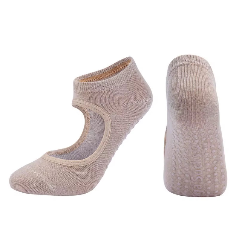Women Yoga Pilates Socks Anti-Slip Socks Breathable Cotton Ballet Socks Good Grip for Women