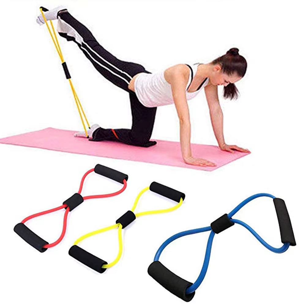 Yoga Resistance Bands Elastic Band Sports Exercise Puller 8-Shaped Chest Expander for Body Building Home Gym Fitness Equipment